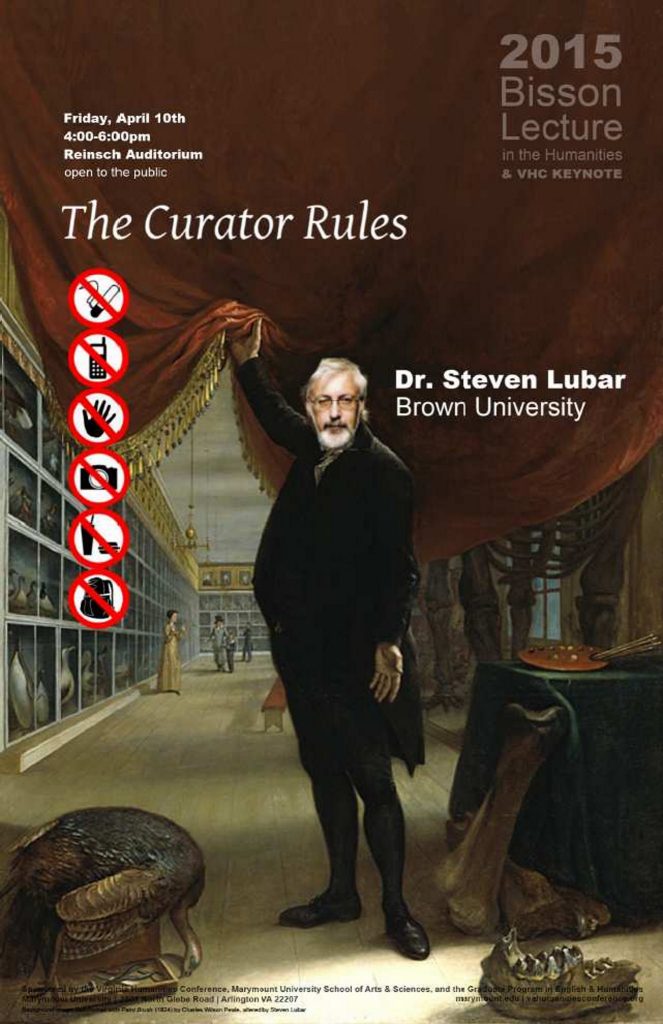 11x17 poster for the 2015 Bisson Lecture with Steven Lubar