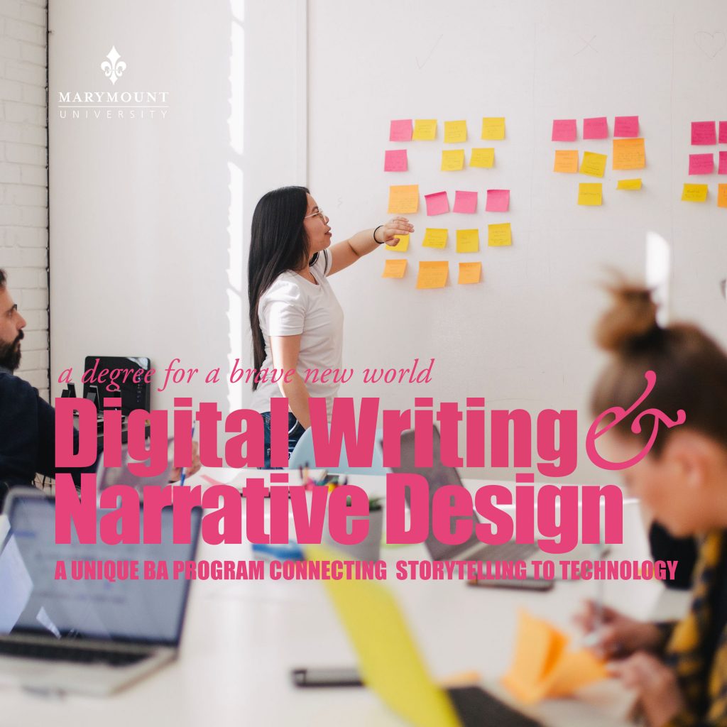 Square Advertisement for Digital Writing and Narrative Design program